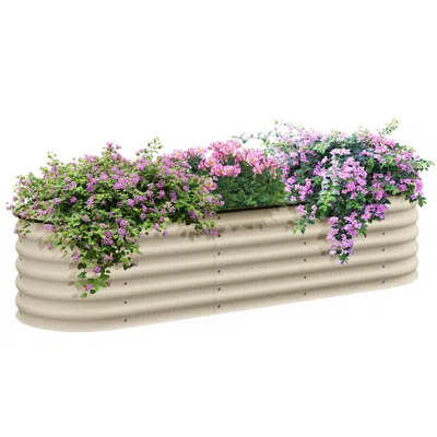 Streamdale Furniture Streamdale 6.5' X 2' X 1.4' Galvanized Raised Garden Bed Kit