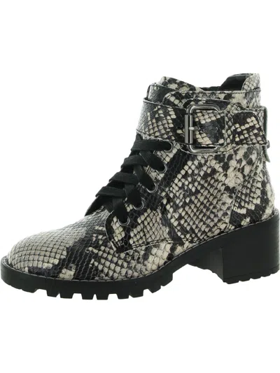 Bcbgeneration Nubi Womens Leather Round Toe Ankle Boots In Multi