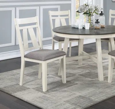 Streamdale Furniture Streamdale Dining Room Furniture Set Of 2 Chairs Fabric Cushion Seat Clean