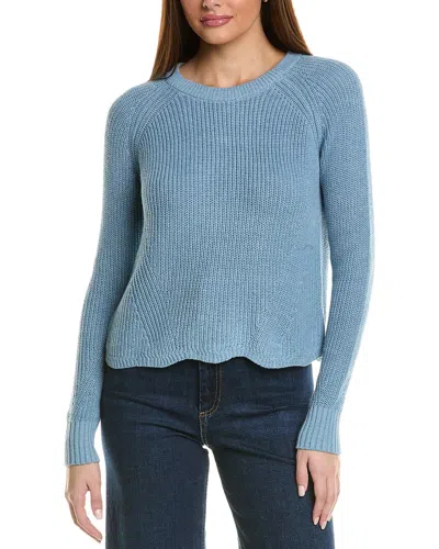 Autumn Cashmere Scalloped Sweater In Grey
