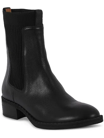 Gentle Souls By Kenneth Cole Bernadette Womens Slip On Round Toe Chelsea Boots In Black