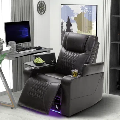 Streamdale Furniture Streamdale Power Motion Recliner With Usb Charging And Arm Storage