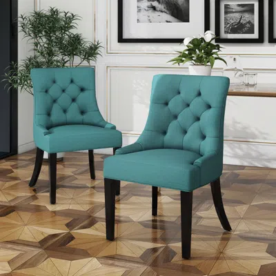 Streamdale Furniture Streamdale Hayden Tufted Dining Chair Set Contemporary Comfort With Diamond Stitching