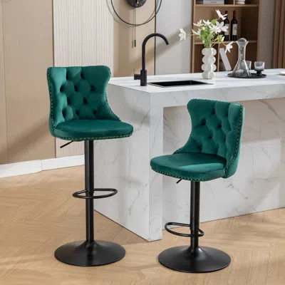Streamdale Furniture Streamdale Adjustable Velvet Barstools