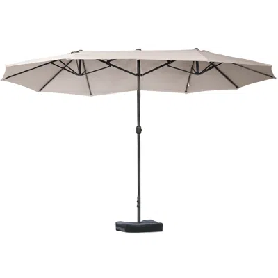 Streamdale Furniture Streamdale 14.8 Ft Double Sided Outdoor Umbrella Rectangular Large With Crank