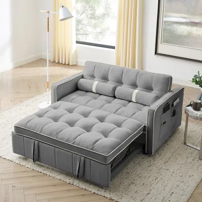 Streamdale Furniture Streamdale Modern 55.5" Pull Out Sleep Sofa Bed 2 Seater Loveseats Sofa Couch