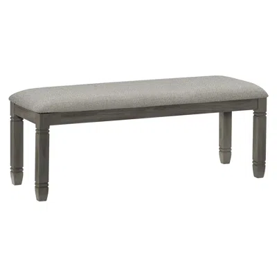 Streamdale Furniture Streamdale Wood Frame Dining Bench 1 Piece Antique Finish Frame With Neutral