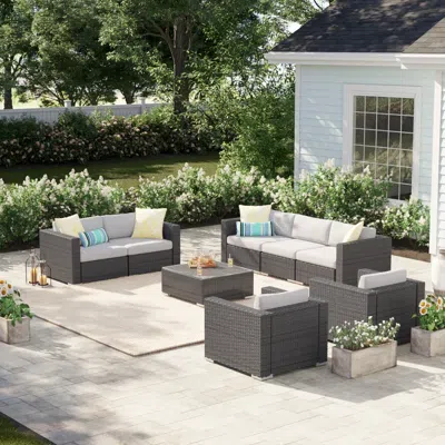 Streamdale Furniture Streamdale 7 - Person Outdoor Seating Group With Cushions