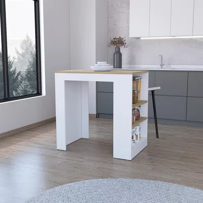 Streamdale Furniture Streamdale Highlands Kitchen Island With Storage Base In And Ibiza Marble
