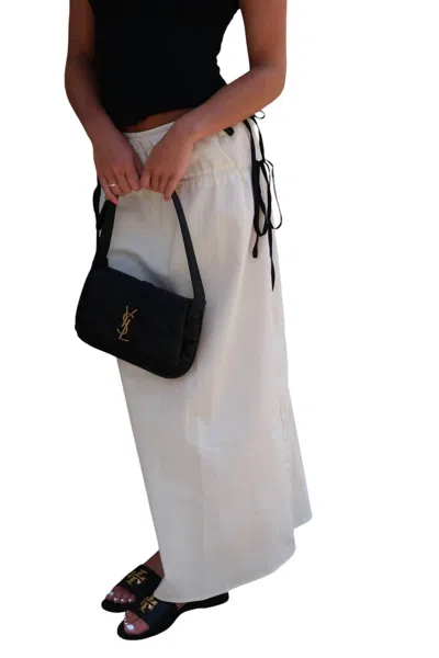 Et Clet Florence Maxi Skirt In Cream In White