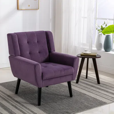 Streamdale Furniture Streamdale Modern Soft Velvet Material Ergonomics Accent Chair Living Room