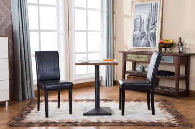 Streamdale Furniture Streamdale Style Solid Wood Leatherette Padded Parson Chair