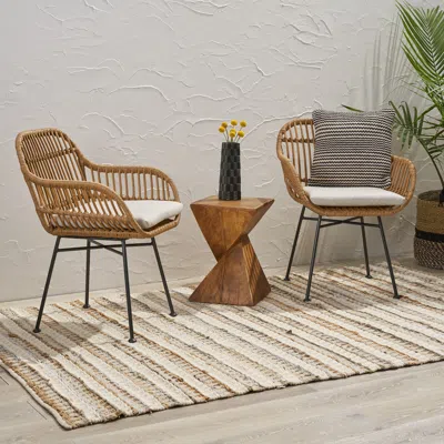 Streamdale Furniture Streamdale Modern Rattan Chair Sleek Lines