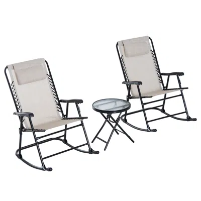 Streamdale Furniture Streamdale 3 Piece Outdoor Rocking Chair Set
