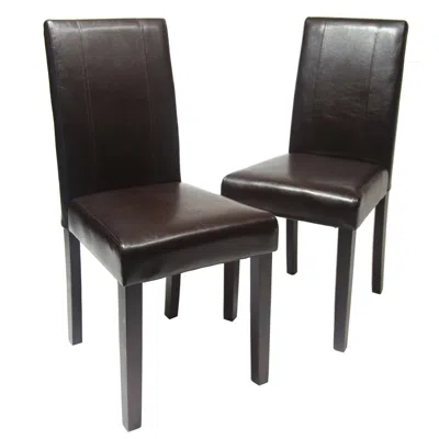 Streamdale Furniture Streamdale Style Solid Wood Leatherette Padded Parson Chair
