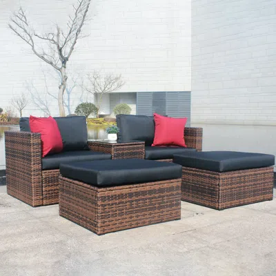 Streamdale Furniture Streamdale 5-piece Sectional Sofa Set Durable