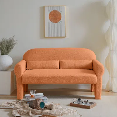 Streamdale Furniture Streamdale Modern Boucle Loveseat For Living Room