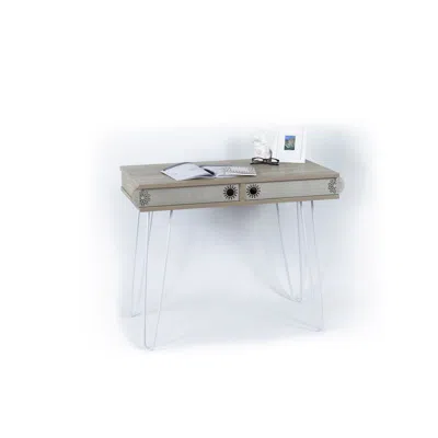 Streamdale Furniture Streamdale Lora Metal Legs 2 Tier Modern Desk