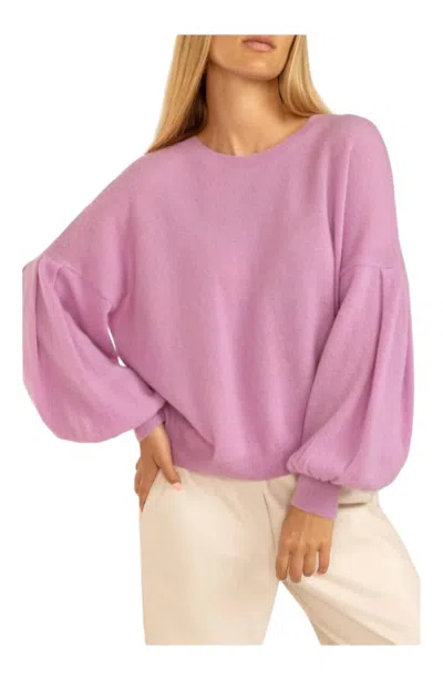 Crush Mimi Puff Balloon Sweater In Mauve In Pink