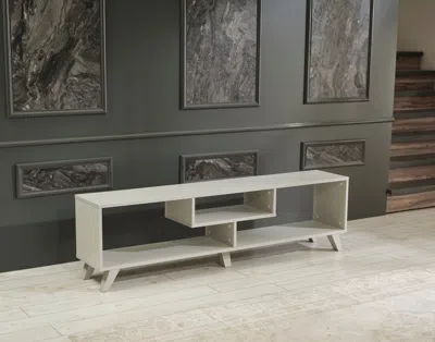 Streamdale Furniture Streamdale Store Parma Mid Century Modern Tv Stand Open Shelving Entertainment