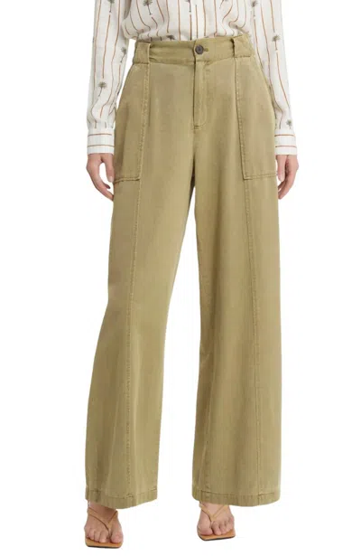 Rails Greer Cotton Blend Straight Leg Pants In Brown