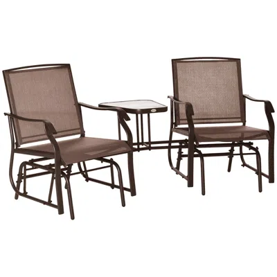 Streamdale Furniture Streamdale Outdoor Glider Chairs With Coffee Table