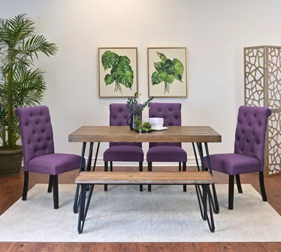 Streamdale Furniture Streamdale Ashford 6-piece Dining Set Hairpin Table
