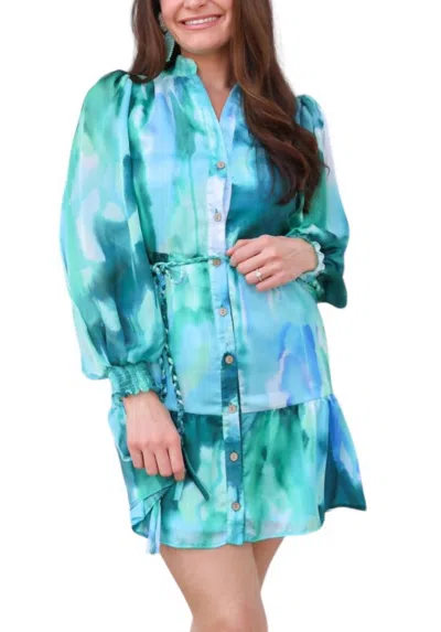 Willa Story Bailey Dress In Blue Multi In Multi