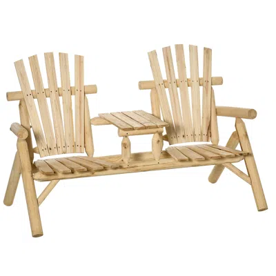Streamdale Furniture Streamdale Rustic Wooden Adirondack Chair With Cupholder For Comfort And Style