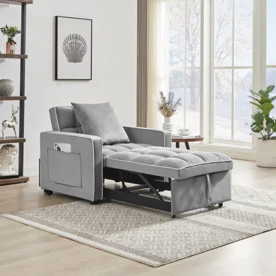 Streamdale Furniture Streamdale Adjustable Folding Sofa Bed Chair - Grey