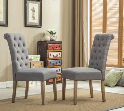 Streamdale Furniture Streamdale Solid Wood Tufted Parsons Dining Chair
