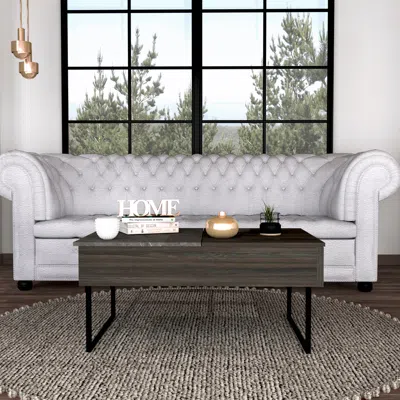 Streamdale Furniture Streamdale Westover Rectangle Lift Top Coffee Table Carbon Espresso And Onyx