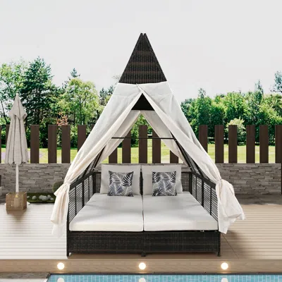 Streamdale Furniture Streamdale Adjustable Outdoor Daybed With Sun Lounger