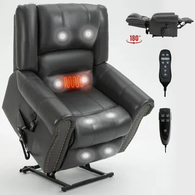 Streamdale Furniture Streamdale Dual Motor Power Lift Recliner Chair With Heat Massage