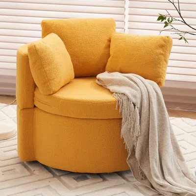 Streamdale Furniture Streamdale Teddy Fabric Swivel And Storage Chair With Back Cushion For Living Room