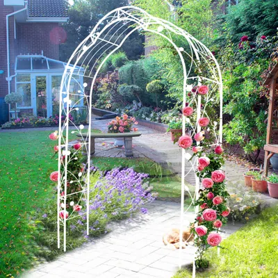 Streamdale Furniture Streamdale Flexible Metal Garden Arch For Various Events