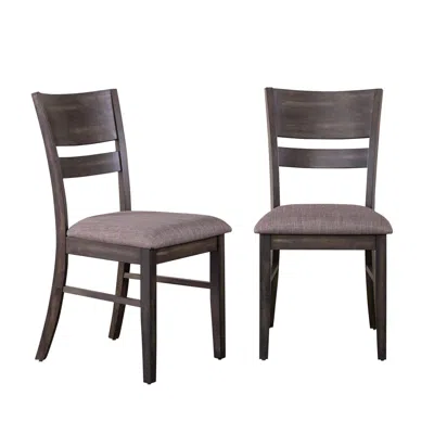 Streamdale Furniture Streamdale Almeta Solid Wood Upholstered Dining Chairs With Slat Back (set Of 2)