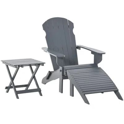Streamdale Furniture Streamdale 3-piece Outdoor Adirondack Chair Set With Fire Pit