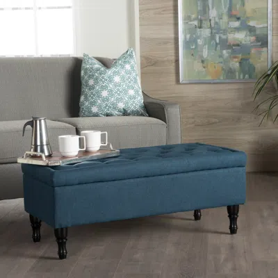 Streamdale Furniture Streamdale Versatile Tufted Suede Ottoman With Storage And Stylish Legs