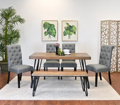 Streamdale Furniture Streamdale Ashford 6-piece Dining Set Hairpin Table