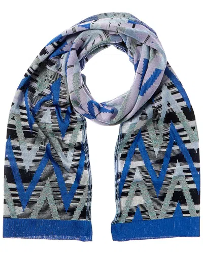 Missoni Wool-blend Scarf In Blue