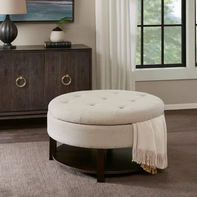 Streamdale Furniture Streamdale Miller Round Storage Ottoman