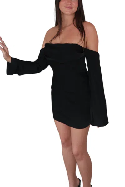 Cotton Candy The Noel Dress In Black In Black
