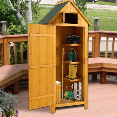 Streamdale Furniture Streamdale 30.3 X 21.3 X 70.5 H Outdoor Storage Cabinet Tool Shed Wooden