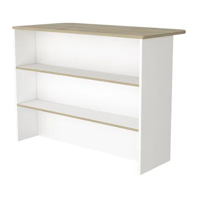 Streamdale Furniture Streamdale Capwell 3-tier Shelf Kitchen Island White And Light Pine