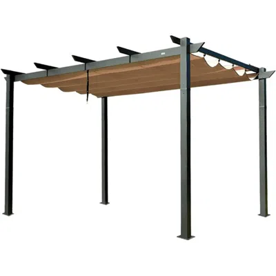 Streamdale Furniture Streamdale Aluminum Pergola With Retractable Sun Shade