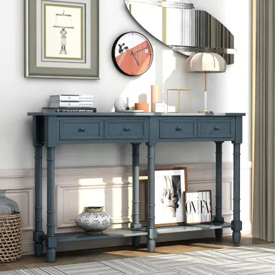 Streamdale Furniture Streamdale Console Table Sofa Table Easy Assembly With Two Storage Drawers