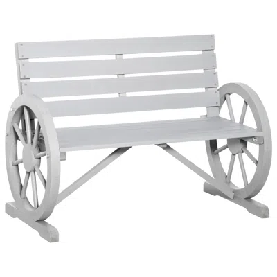 Streamdale Furniture Streamdale 41" Wooden Wagon Wheel Bench