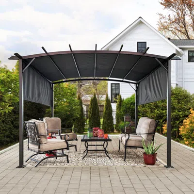Streamdale Furniture Streamdale Retractable Canopy Pergola For Outdoor Spaces