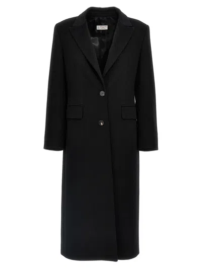 Shop Alberto Biani Wool Single-breasted Coat In Black